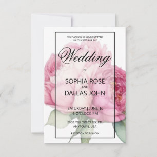 Rosa Rosa Blüten Rosa Rosen Einladung