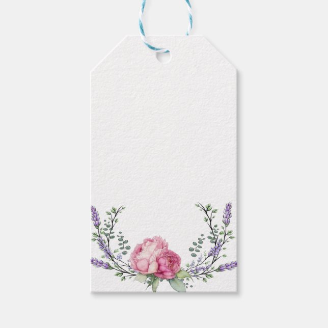 Rosa Rosa Blüten Rosa Rosen Geschenkanhänger (Vorderseite)