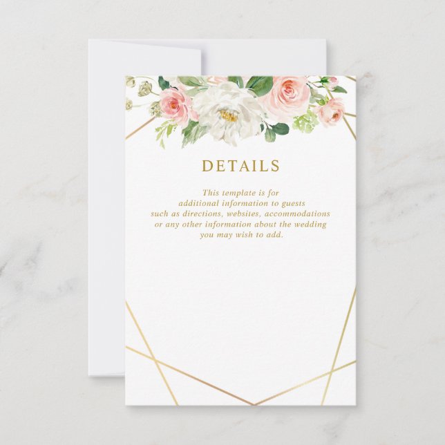 Rosa Rosa Blütenblütenhochzeit RSVP Karte (Vorderseite)