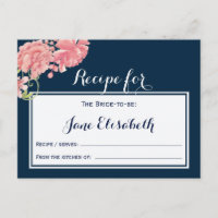 Rosa Rosa Blütenbraue als Rezeptionskarte
