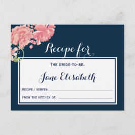 Rosa Rosa Blütenbraue als Rezeptionskarte Postkarte