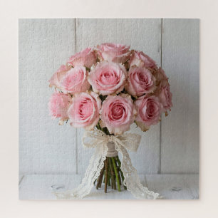 Rosa rosa Bouquet Perlen-Spitze Romantisch