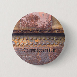 Rosa, rosa, braunes Metall Button