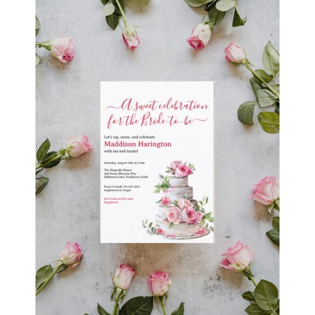 Rosa-Rosa-Brautparty Einladung (Von Creator hochgeladen)