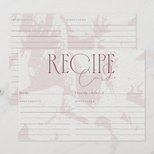 Rosa Rosa Brautparty Rezeptkarte Einladung
