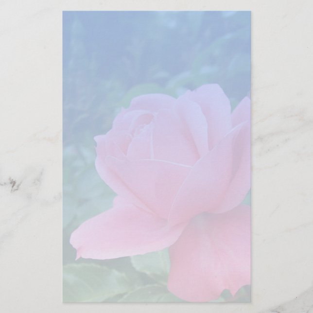 Rosa Rosa Briefpapier (Vorderseite)