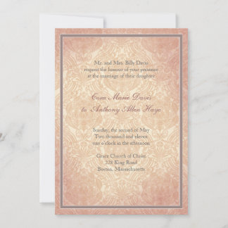 Rosa rosa elegante Hochzeitseinladung Einladung