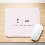 Rosa Rosa Eleganter Name des Minimalistischen Mono Mousepad<br><div class="desc">Aktualisieren Sie Ihren Arbeitsbereich mit unserem Classic Elegant Modern Minimalistisch Monogram Mouse Pad. Dieses raffinierte Mauspad verbindet zeitlose Eleganz mit zeitgemäßem Minimalismus und verleiht Ihrem Schreibtisch eine Touch Raffinesse. Mit viel Liebe zum Detail gestaltet, ist dieses Mauspad mehr als nur ein funktionelles Zubehör; es ist eine personalisierte Aussage. Das individuell...</div>