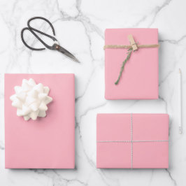 Rosa Rosa Farbe | Classic | elegant Geschenkpapier Set
