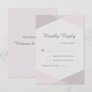 Rosa rosa geometrisch elegante moderne Hochzeitsrs Einladung