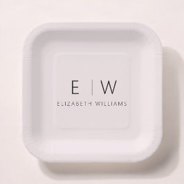 Rosa Rosa Girly Elegante Moderne Minimalistische Pappteller