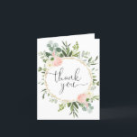 Rosa Rosa Grüne Eukalyptus Rosa Blütenpflanze Dankeskarte<br><div class="desc">For more advanced customization of this design,  simply select the "Customize It" button above!</div>