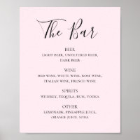 Rosa-Rosa-Hochzeitsgetränke-Bar