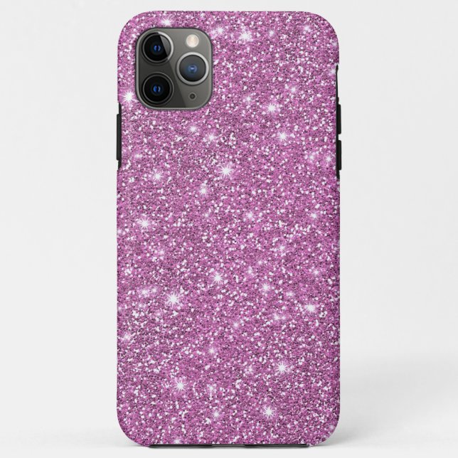 Rosa Rosa Imitat Glamour Glitzer Case-Mate iPhone Hülle (Rückseite)