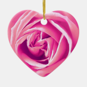 Rosa Rosa Keramik Ornament