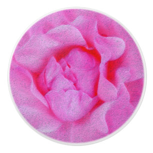 Rosa Rosa Keramikknauf