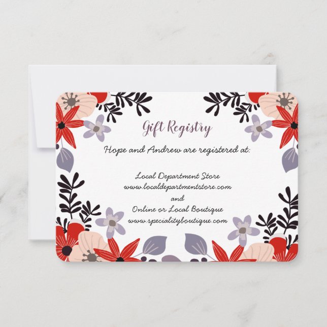 Rosa rosa Lilac Geschenkkarte RSVP Karte (Vorderseite)