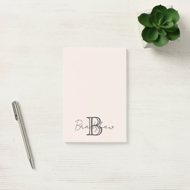 Rosa Rosa Modernes Minimalistisch Post-it Klebezettel (Büro)