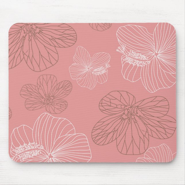 Rosa Rosa Mousepad (Vorne)
