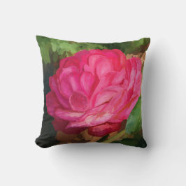 Rosa-Rosa-Ölmalerei Kissen