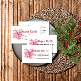 Rosa Rosa Poinsettia Schneeflocke im Winter: Winde Begleitkarte