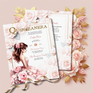 Rosa Rosa Quinceanera Zeremonie Empfang
