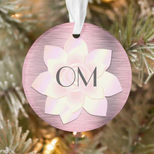 Rosa Rosa Rosa Elegante Lotus OM Ornament (Baum)