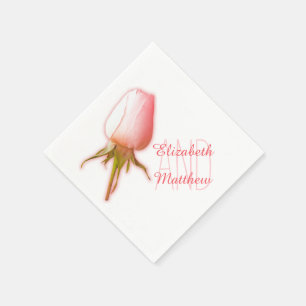 Rosa Rosa-Rosa-Papierserviette, Hochzeitstich, Sin Serviette
