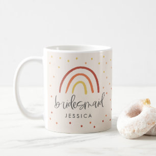 Rosa Rosa Terracotta Rainbow Custom Bridesmaid Kaffeetasse