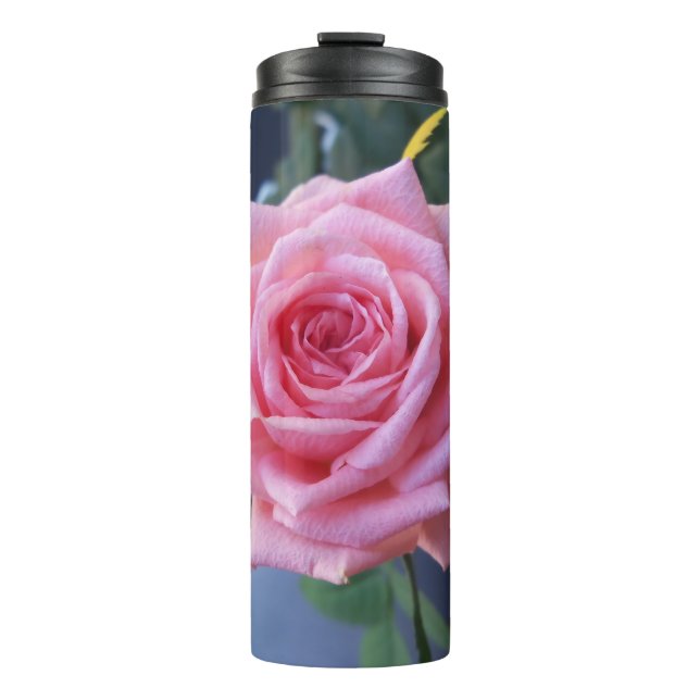 Rosa Rosa Thermosbecher (Vorderseite)