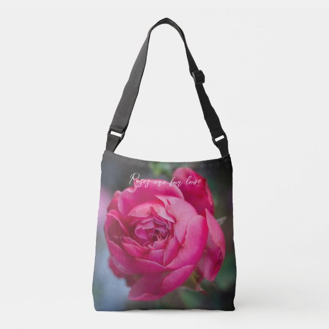 Rosa Rosa Tragetaschen Mit Langen Trägern (Vorderseite)