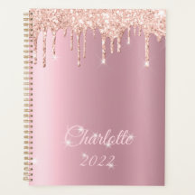 Rosa Rosa Tropfen Glitzer Sparkle Girly Monogram P