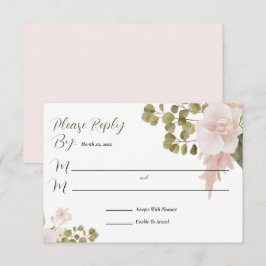 Rosa Rosa Wasserfarben UAWG RSVP Karte