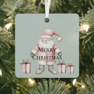 Rosa Rosa Weihnachten Ornament Aus Metall