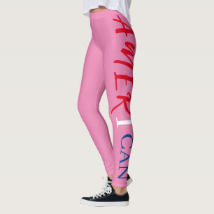 Rosa Rosa Weiß Blaue Schwarze Frauen Afrikas Ameri Leggings