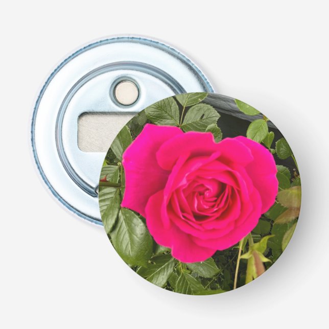 Rosa Rose #4 Flaschenöffner (Vorderseite)