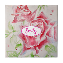Rosa Rose Aquarell Blume Florenz