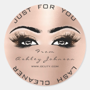 Rosa Rose Beauty Glitzer Peach Lash Makeuaner Runder Aufkleber
