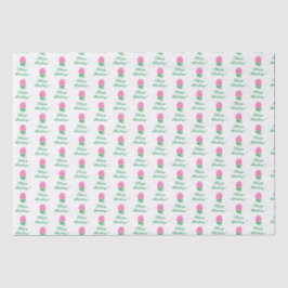 Rosa Rose Birthday White Seidenpapier