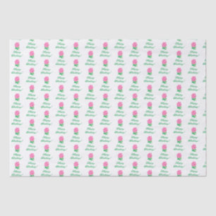 Rosa Rose Birthday White Seidenpapier