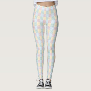 Rosa Rose Blau Gelb Weiß Moderne Elegant Leggings