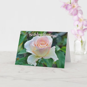 Rosa Rose Blume Rosa Geburtstagskarte Karte