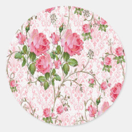 Rosa Rose Blumenaufkleber Runder Aufkleber