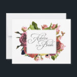 Rosa Rose Blumenberater für die Braut Hinweiskarte<br><div class="desc">Teilen Sie Ihre besten Ratschläge für die Braut mit dieser femininen Blumenkarte mit Platz auf der Rückseite für Ihre weise Weisheit. In diesem Design stehen passende Brautparty-Produkte mit Brautduscheinladung,  Geschenketiketten,  Umschlägen und Rezeptionskarten zur Verfügung. Blumenelemente,  die in diesem Design aus Createcut verwendet werden.</div>