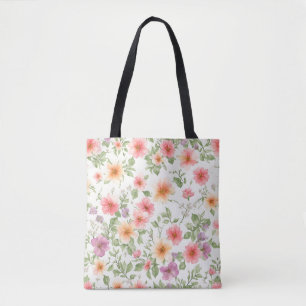 Rosa Rose Blumenmuster, boho Tasche