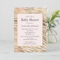 Rosa Rose Blush Gold Zebra Animal Print