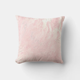 Rosa Rose Blush Pulver Pastell Glam Marmor Weiß Kissen