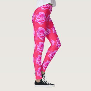 Rosa Rose Bokeh, Sparkle Pink Leggings