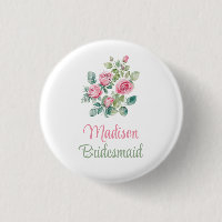 Rosa Rose Bridesmaid Blumenknopf