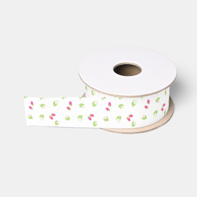Rosa Rose Bud Ribbon Ripsband (Spule)
